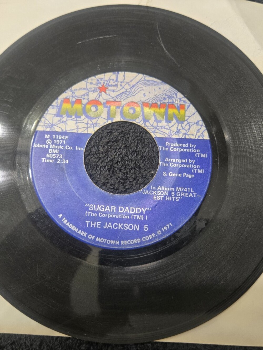 Motown Blue Label Vinyl Single — 'Sugar Daddy' Jackson 5 Michael Jackson